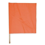 Orange Flag Wood Handle 18"