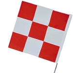 White & Orange Airport Flag
