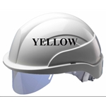 S10 Yellow Hard Hat w/ Retractable Visor