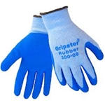 Gripster Blue Latex Glove on Gray