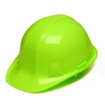 Standard Shell 4 Pt Ratchet Suspension Hard Hat Hi Viz Green