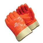 Orange PVC Foam Glove Insulated w/ Crystal Grip