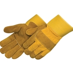 Yellow Canvas Leather Palm Glove