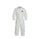 Tyvek coveralls w/ collar elastic wrists & ankles
