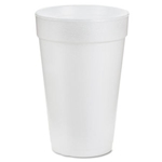 16oz White Foam Cups