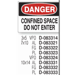 Danger Confined Space Sign