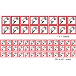 GHS Mini Pictogram Label Sheets - Corrosive