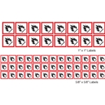 GHS Mini Pictogram Label Sheets - Flammable