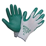 Atlas Fit Gloves Gray w/ Green Nitrile