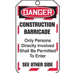 Danger Barricade Tag