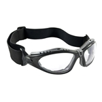 Fuselage Full Frame Safety Glasses with Black Frame, Foam Padding, Clear Lens and Anti-Scratch / FogLess 3Sixty Coating
