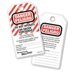 Do Not Operate Safety Tag, Spanish/English, Laminated