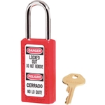 Master Lock No. 411KARED Zenex™ Thermoplastic Safety padlock, Keyed Alike