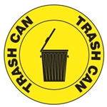 Trash Can Floor Decal Sign
