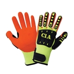 Vise Gripster® C.I.A. Cut, Abrasion, Puncture, and Impact Resistant Mach Finish Nitrile-Coated Palm High-Visibility Gloves