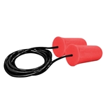 Tapered Disposable Soft Polyurethane Foam Corded Ear Plugs - NRR 32