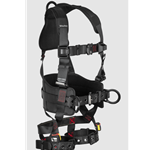 FT-Iron 3D Construction Belted Full Body Harness, Tongue Buckle Leg Adjustment