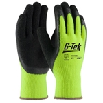 Hi-Vis Seamless Knit Acrylic Glove with Latex Coated Crinkle Grip on Palm, Fingers & Thumb