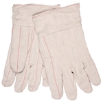 Cotton canvas double palm gloves nap-in w/ band top L