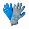 Atlas Fit gloves cotton/poly shell w/ rubber palm & fingertips Gray/blue