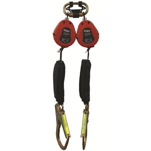 6FT DUAL LEG RETRACTABLE LIFELINE WITH STEEL REBAR HOOKS