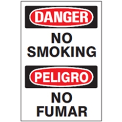 Bilingual Danger: No Smoking Sign