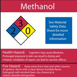 Methanol Oil NFPA Label