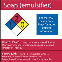 Soap NFPA Label