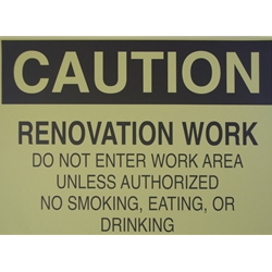 Caution Renovation 14" x 20"