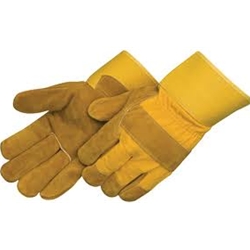 Leather Palm Brown/Yellow Glove