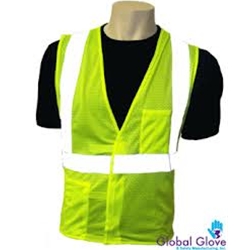 Class 2 Yellow Mesh Vest w/ Velcro Closure