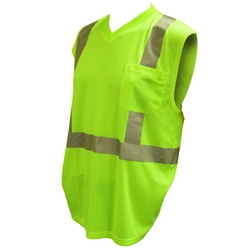 Lime Class 2 Sleeveless Mesh Vest