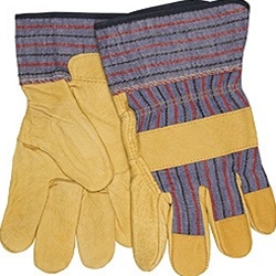 Grain Pigskin Leather Palm Gloves L