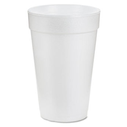16oz White Foam Cups