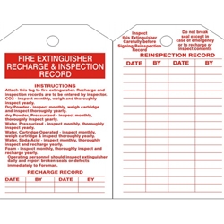 Fire Extinguisher Inspection Tag 10/Pack