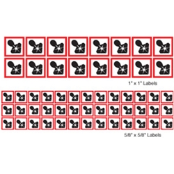 GHS Mini Pictogram Label Sheets - Health Hazard