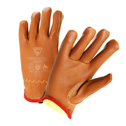 Premium Grain Goatskin Drivers Gloves, Cut Level 4 Lining, Arc Flash 4 Rated