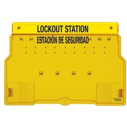 10-Lock Padlock Station, English/Spanish, Unfilled