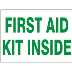 7" x 10" Aluminum First Aid Kit Inside Sign