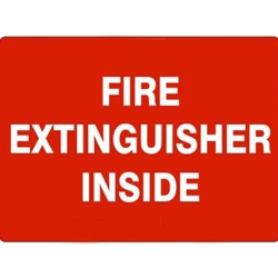 3" x 5" Adhesive Vinyl Fire Extinguisher Inside Sign