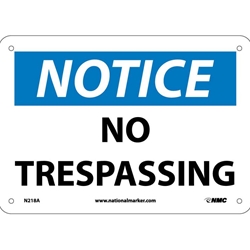 OSHA Notice Safety Sign: No Trespassing