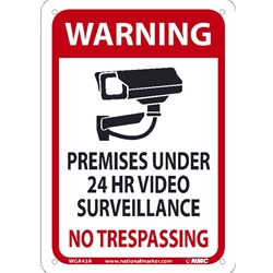 No Trespassing Safety Sign: Monitored By Video Camera