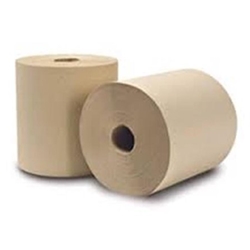 350 ft. Industrial Kraft Brown Paper Hand Towel Roll - 12 per Case