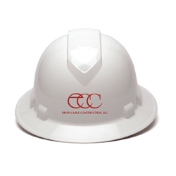 AbcoSafety.com - HARD HAT-FULL BRIM -WHITE-ECC LOGO