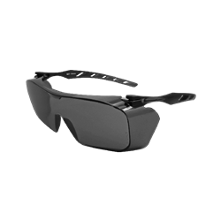 OVER-THE-GLASS LENS, FROSTED GRAY FRAME VISITOR SPECS SAFETY GLASSES - Gray