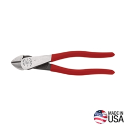 Diagonal Cutting Pliers, Angled Head, Short Jaw, 8"