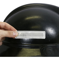 4" x 1" White Reflective Hard Hat Decals - Sheet of 16