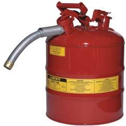 5-Gal. AccuFlow™ steel safety can w/ 5/8" hose Red