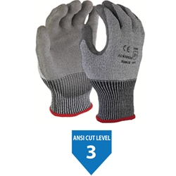 ANSI 3 Cut Resistant Glove Polyurethane on HPPE